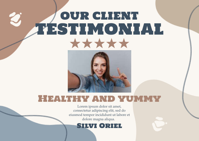 Brown Aesthetic Testimonial Presentation Template | PosterMyWall