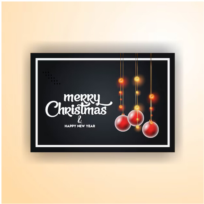Brown And Black Merry Christmas And New Year Design Template Instagram ...