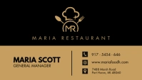 Brown Restaurant Busines Card Template