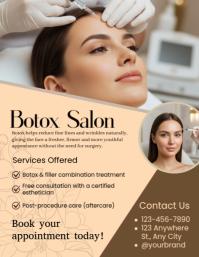 Brown and cream Professional Botox Salon Flyer (Us Letter) template