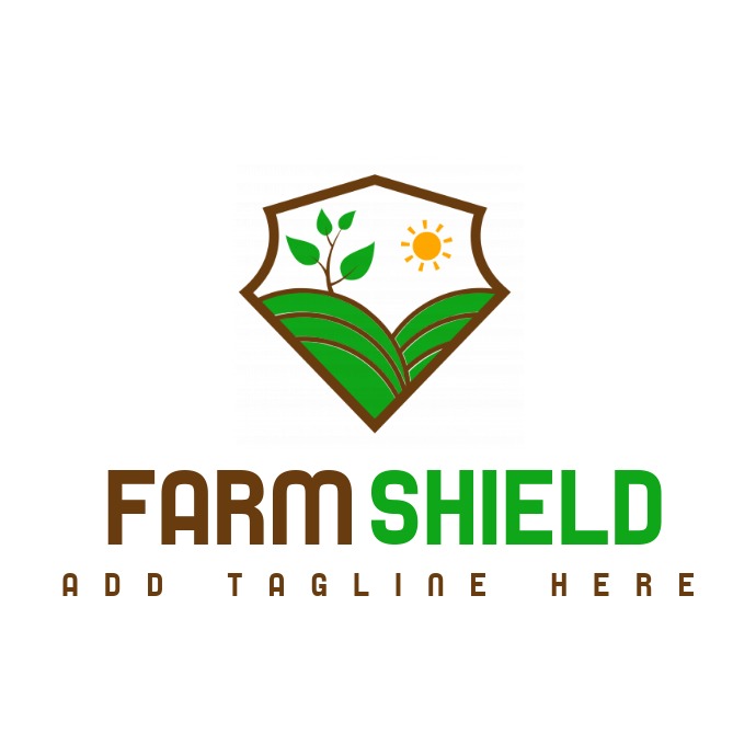 brown and green farm logo Ilogo template