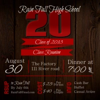 Brown and Red High School Reunion Square Image Publicación de Instagram template