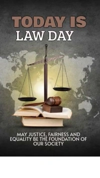 Brown and White Professional Law Day Digital Display (9:16) template