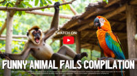 Brown Animal Fails Compilation YouTube Thumbnail template