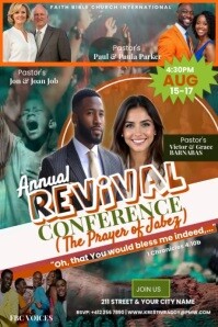 Brown  Annual Revival Conference Poster template