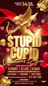 Brown Anti Valentine's Day Party Instagram Story Video Instagram-Story template