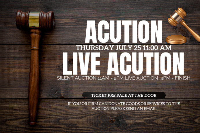 Auction Poster Examples Modèle Brown Auction Poster | PosterMyWall