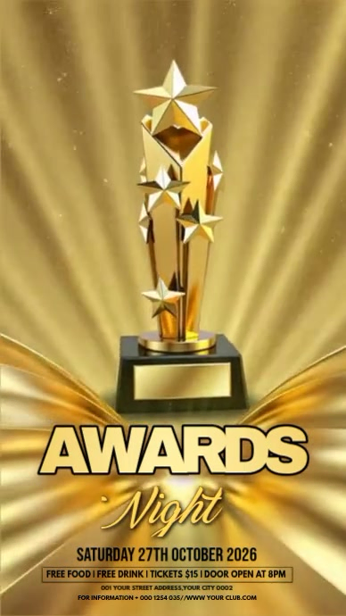 Brown Awards Night Instagram Reel Video Template | PosterMyWall