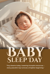 Castanho Baby Sleep Day Plakat Template