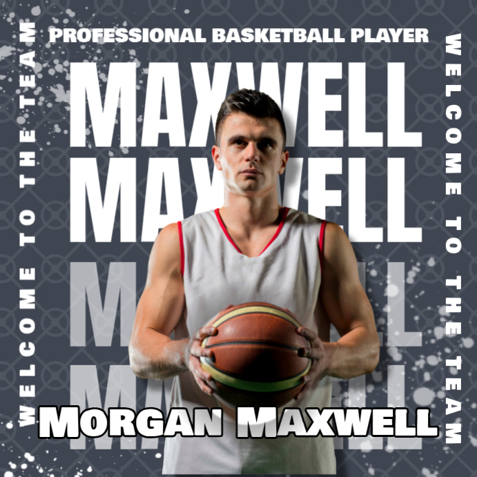 Brown Basketball Player Introduction Instagram Post Template | PosterMyWall