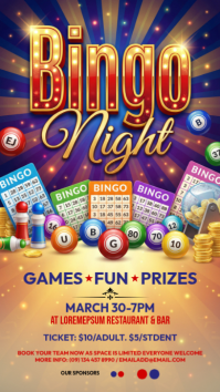 Brown Bingo Night Event Instagram Story template