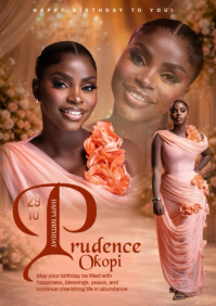 Brown Birthday Celebration A4 Video template