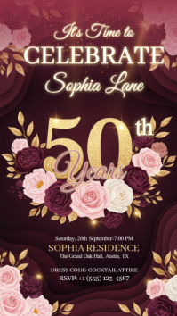 Brown Birthday Celebration Instagram Story template