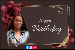 Brown Birthday Celebration Label Etiket template
