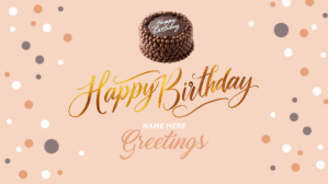 Brown Birthday Greeting Facebook Cover Video Facebook-covervideo (16:9) template