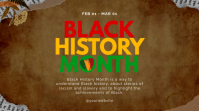 Brown Black History Month Digital Display template