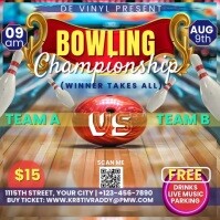 Brown  Bowling Championship - Bowling Day Instagram Post template