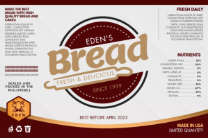 White Bread Packaging Label Template