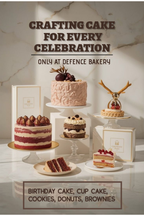 Brown Cake Celebration Poster Template | PosterMyWall