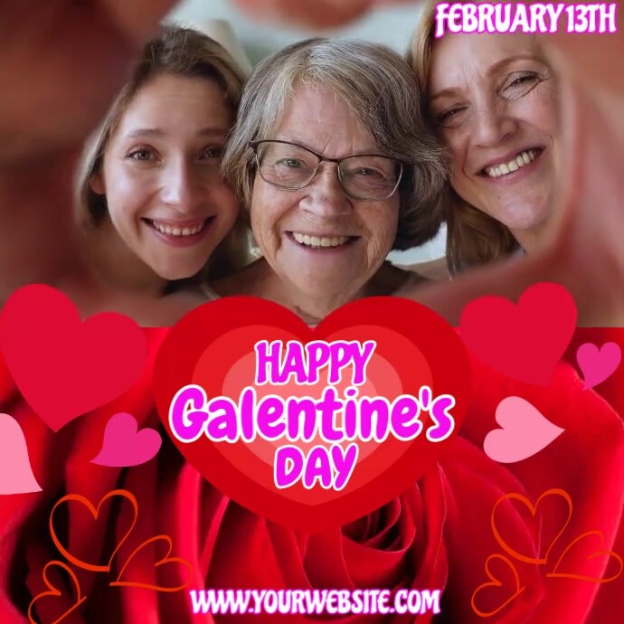 Brown Ceria  Happy Galentine's Day  Pos Instagram template