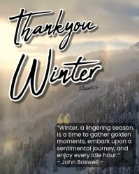 Brown Ceria Tahnkyou Winter Season See You Again Instagram Portrait template
