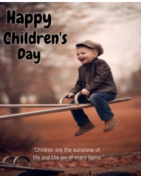 Brown Children's Day Instagram Portrait template