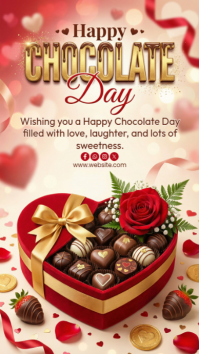 Brown Chocolate Day Celebration Instagram Story Instagram-verhaal template