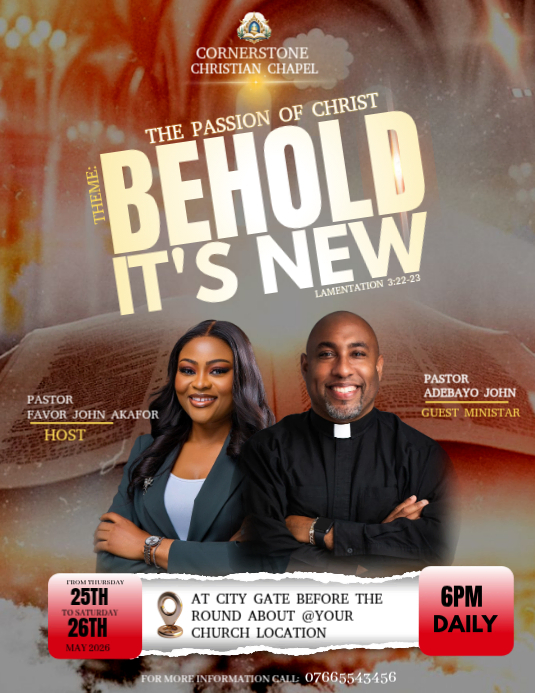 Modèle Brown Christian Event Flyer | PosterMyWall