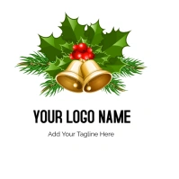 Brown Christmas Bells, Christmas Jingle Bel L Logo template