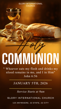 Brown Church Holy Communion Instagram Story template