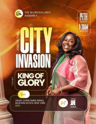 Brown Church Poster Template Design Flyer (us Letter)