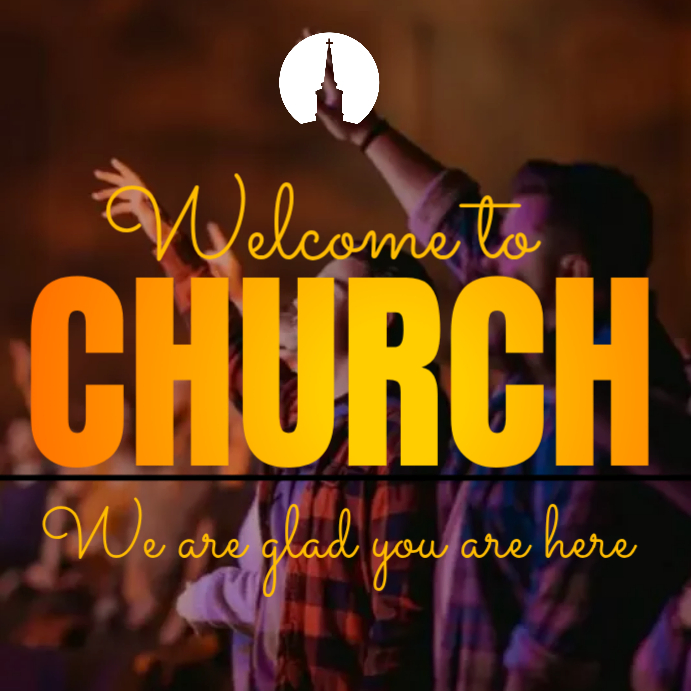 Brown Church Welcome Square Template | PosterMyWall