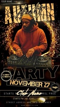 Brown Club Party Event Design Template Instagram Story