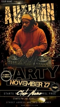 Brown Club Party Event Design Template Instagram Story