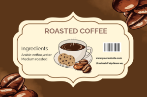 Brown Coffee Label Label Template
