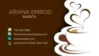 Brown Coffee Shop Business Card Visitenkarte template