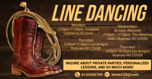Brown Collage  Country Line Dancing Show Facebook Shared Image template