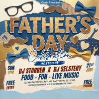 Brown Collage Father's Day Celebration Instagram Post template