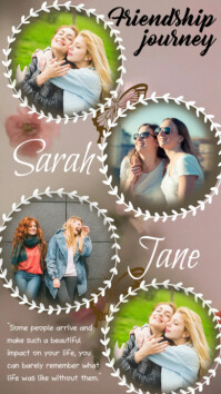 Brown Collage Friendship Memory Instagram Story template