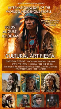 Brown Collage International Day Of The World' Digital Display (9:16) template