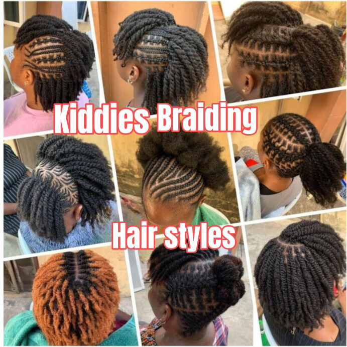Copy of Brown Collage Kiddies Braiding Hair Style Instagram Post ...