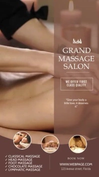 Brown Collage Massage Salon Instagram Reel template
