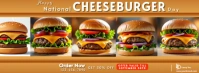 brown Collage National Cheeseburger Day Order Now Facebook Cover Photo template