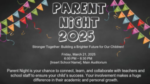 Brown Parent Night Event Affichage numérique Template