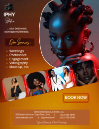 Brown Collage Photography Studio Flyer  Flyer (us Letter) template