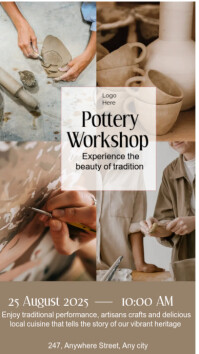 Brown Pottery Workshop Indaba yaku-Instagram Template