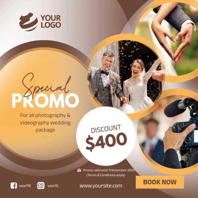 Copy of Brown Collage Wedding Photographer Promo Instagram Post ...