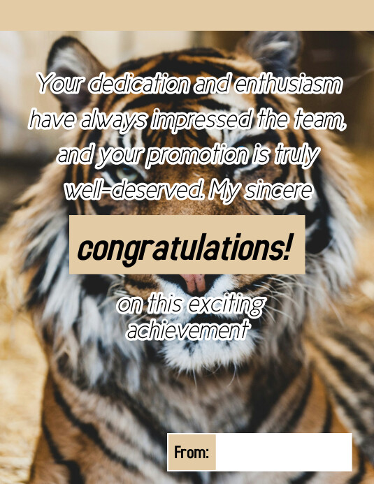 Plantilla de Brown Congratulations On Your Achievement Fl | PosterMyWall