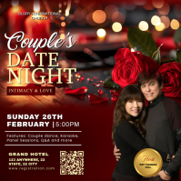 Brown Couples Date Night Instagram Post template