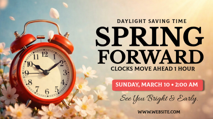 Plantilla de Brown Daylight Saving Time Digital Display | PosterMyWall